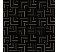 ICYEHAO Papier Peint Noir et Or Geometrique, 44 x 500 cm Papier Peint Rayures Noir et Or Papier Adhesif pour Meuble Papier Autocollant pour Meuble,Chambre,Salon,Salle de Bain,Cuisine,Toilette
