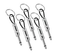 Icyowls 5 pièces support mural type manche de guitare, porte-clés mural avec 5 porte-clés, porte-clés décoratif look guitare pour maison, studio, couloir, salle de musique
