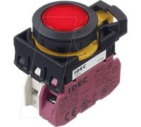 ID CW1LA1E10Q4R - Touche à encastrer lumineuse CW, 28 mm, 1 NO, rouge