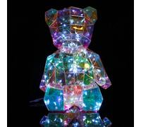 ID for You Ourson Lumineux LED 18 cm - Ourson Hologram Décoratif - Veilleuse Ourson LED - Idée Cadeau - BSDC055-18CM