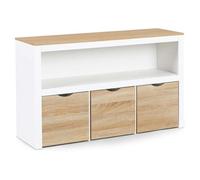 ID Market 15455 armoire de rangement pour enfant Blanc, Bois Buffet Blanc