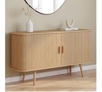 ID MARKET buffet 2 portes 140 cm Moderne bois effet chêne