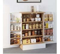ID MARKET buffet 2 portes 90 cm Moderne bois et blanc