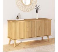 IDMarket - Buffet Juliette 110 cm 3 portes lattes tasseau bois coloris chêne