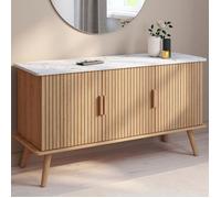 ID MARKET buffet 3 portes 110 cm Moderne bois effet chêne