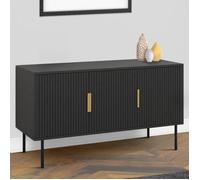 ID MARKET buffet 3 portes 110 cm Moderne noir