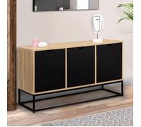 ID MARKET buffet 3 portes 113 cm Moderne noir
