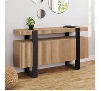 Buffet 140 Cm Octave 4 Portes Effet Lattes