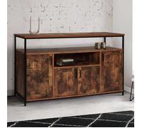 ID MARKET buffet 4 portes 140 cm Moderne effet vieili