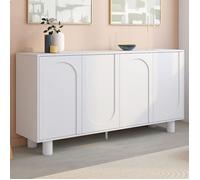 ID MARKET buffet 4 portes 160 cm Moderne blanc