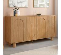 ID MARKET buffet 4 portes 160 cm Moderne bois effet chêne