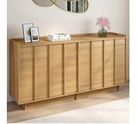 ID MARKET buffet 4 portes 160 cm Moderne bois effet chêne