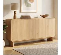 ID MARKET buffet 4 portes 160 cm Moderne bois effet hêtre
