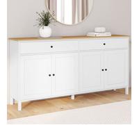 ID MARKET buffet 4 portes et 2 tiroirs 160 cm Moderne bois et blanc