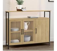 Buffet 100 Cm Detroit 2 Portes Vitrine Avec Placards Design Industriel