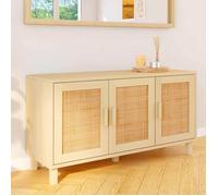 ID MARKET buffet ELIN 3 portes 113 cm Cannage bois cannage