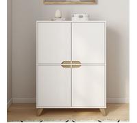 Meuble de rangement 4 portes HELSINKI scandinave blanc