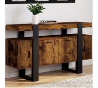 ID MARKET buffet PHOENIX 4 portes 140 cm Loft noir effet vieilli
