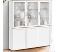 ID MARKET buffet VITO 6 portes 160 cm Contemporain bois et blanc