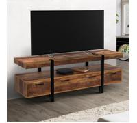 Idmarket Meuble Tv 140 Cm Austria Avec Tiroirs Bois Pieds Épingle