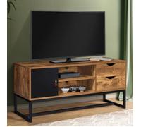 IDMarket - Meuble TV 110 cm Chicago 2 tiroirs Design Industriel