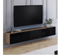 ID MARKET meuble tv ELIO 2 portes 180 cm multicolore suspendu