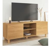 ID MARKET meuble tv JULIE 2 portes 140 cm bois à poser