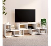 ID MARKET meuble tv LEONARD 205 cm blanc combiné modulable