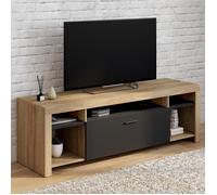 ID MARKET meuble tv MALO 1 porte 140 cm multicolore à poser
