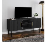 ID MARKET meuble tv MARCEL 2 portes 110 cm noir à poser