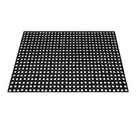ID Mat Caillebotis Caoutchouc, 100%, Noir, 150 x 100 x 2,3 cm