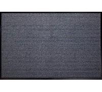 ID MAT - Tapis Paillasson 2 en 1 Gramat - Rectangulaire 120 x 180 cm - Antidérapant - Uni - Usage Intérieur - Lavable à la Main 30°C - Polypropylène - Gris