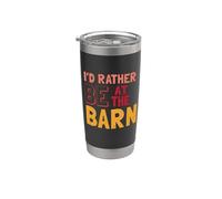 I'd Rather Be At The Barn - Funny Farmer Horse Lover Gobelet isotherme en acier inoxydable double paroi