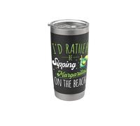 I'd Rather Be Sipping Margaritas On The Beach - Vacais d'été Gobelet isotherme en acier inoxydable double paroi