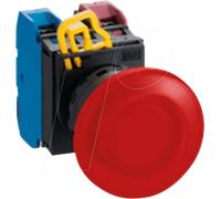 ID YW1LA4E10QM3R - Bouton-poussoir éclairé YW, 22 mm, 1 NO, noir