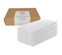 IDEA HOME Bâtons de Colle Chaude Transparents Ø 11 mm x 200 mm - Lot de 50 - Sticks sans Odeur pour Pistolets 11-12 mm - Forte Adhérence & Haute Stabilité Thermique