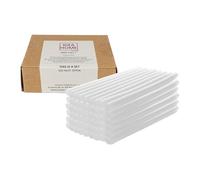 IDEA HOME Bâtons de Colle Chaude Transparents Ø 7 mm x 100 mm - Lot de 50 - Sticks sans Odeur pour Pistolets 7-8 mm - Forte Adhérence & Haute Stabilité Thermique