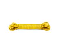 IDEA HOME Corde à Linge Indéchirable de 20 m pour la Maison, Le Jardin et Le Camping - Corde à Linge Robuste en Polyester et revêtement Plastique, Jaune