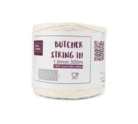 Idea Home Ficelle de Boulanger 400m - Ficelle de Boucher en Coton 1,8mm pour la Cuisine, Apte à l’Usage Alimentaire - Idéal pour Brider la Volaille Les Saucisses, Le Bricolage et la Décoration
