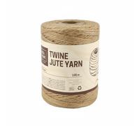 IDEA Home Ficelle de Jute Naturelle - 100 m x 2 mm - Fil de Jute Naturel pour Jardin, Emballage Cadeau, Bureau et projets de Bricolage
