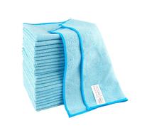 IDEA HOME Lot de 24 Chiffon Microfibre - Chiffons de Nettoyage 30x30cm - Chiffons à Poussière, Multi-usages pour Cuisine, Maison, Cenêtres e Vitre, Bleu