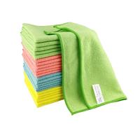 IDEA HOME Lot de 24 Chiffon Microfibre - Chiffons de Nettoyage 30x30cm - Chiffons à Poussière, Multi-usages pour Cuisine, Maison, Cenêtres e Vitre, Coloris Assortis