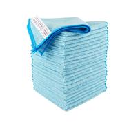 Idea Home Lot de 24 Chiffons Microfibre 30x30 cm 230 g/m² Bleu, Lavettes Absorbantes pour Nettoyage