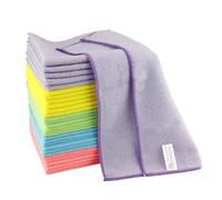 IDEA HOME Lot de 30 Chiffons Microfibres 40x40 cm - Lingettes de Nettoyage Multicolores Ultra Absorbantes - Chiffons Multi-Usages pour Maison Hôtel Bureau Cuisine Vitres Écrans
