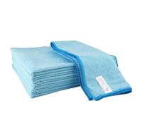 Idea Home Lot de 8 Chiffons en Microfibre XXL 50x60 cm - Lavette de Nettoyage Absorbante et Résistante - Chiffon Multi-Usage sans Traces pour Sol, Cuisine et Salle de Bain, Bleus