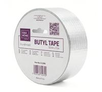 IDEA HOME Ruban Butyle Autocollant 50mm x 10m - Bande d’Étanchéité Imperméable Argent - Butyl Tape Haute Adhérence pour Toiture, Fenêtres et Réparations Extérieures