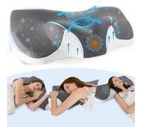 IDEA Oreiller orthopédique en mousse à mémoire de forme pour les personnes dormant sur le côté, le dos et le ventre, anti-ronflement