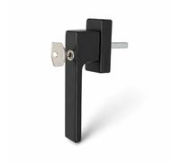 IdeaGenesis - Poignée de fenêtre avec e sécurité - Poignée oscillo-battante carrée 7 mm | Fermeture antivol pour fenêtres PVC et aluminium | Poignée de verrouillage enfant universelle (noir mat