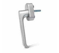 IdeaGenesis - Poignée de fenêtre multipoints en aluminium argenté - Poignée pour fenêtres oscillo-battantes et pratiques | Carré 7 mm universel | Poignée résistante avec embellissement caché (1