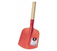 IDEAL 510-6105050 Pelle forme Emsländer avec manche en T en frêne 100cm, dimensions de la lame 265x 220 mm, rouge/naturel